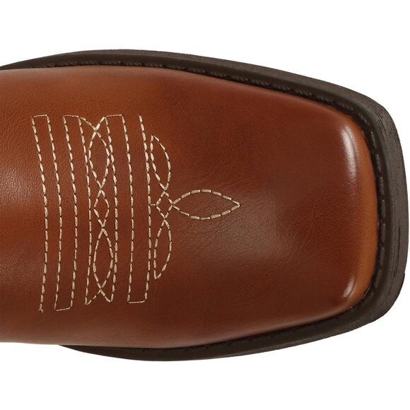 J's.o.l.e Women Brown Cowboy Boots Square Toe Western Cowgirl Fashion Botte Cow - Picture 4 of 8